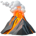 Bagaimana Volcano emoji terlihat di Apple.