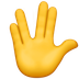 Bagaimana Vulcan Salute emoji terlihat di Apple.