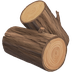 Bagaimana Wood emoji terlihat di Apple.