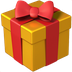 Bagaimana Wrapped Gift emoji terlihat di Apple.