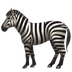 Bagaimana Zebra emoji terlihat di Apple.