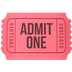 Bagaimana Admission Tickets emoji terlihat di Apple.