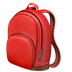 Bagaimana Backpack emoji terlihat di Apple.