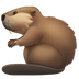 Bagaimana Beaver emoji terlihat di Apple.