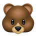 Bagaimana Bear emoji terlihat di Apple.