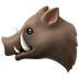 Bagaimana Boar emoji terlihat di Apple.