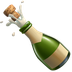 Bagaimana Bottle with Popping Cork emoji terlihat di Apple.