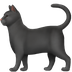 Bagaimana Black Cat emoji terlihat di Apple.