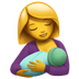 Bagaimana Breast-Feeding emoji terlihat di Apple.