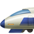 Bagaimana Bullet Train emoji terlihat di Apple.