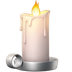 Bagaimana Candle emoji terlihat di Apple.