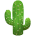 Bagaimana Cactus emoji terlihat di Apple.