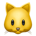 Bagaimana Cat Face emoji terlihat di Apple.