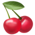 Bagaimana Cherries emoji terlihat di Apple.