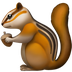 Bagaimana Chipmunk emoji terlihat di Apple.