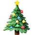 Bagaimana Christmas Tree emoji terlihat di Apple.