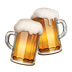 Bagaimana Clinking Beer Mugs emoji terlihat di Apple.