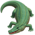 Bagaimana Crocodile emoji terlihat di Apple.