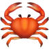 Bagaimana Crab emoji terlihat di Apple.