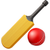 Bagaimana Cricket Game emoji terlihat di Apple.