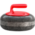 Bagaimana Curling Stone emoji terlihat di Apple.