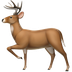 Bagaimana Deer emoji terlihat di Apple.