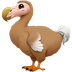 Bagaimana Dodo emoji terlihat di Apple.