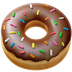 Bagaimana Doughnut emoji terlihat di Apple.