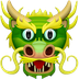 Bagaimana Dragon Face emoji terlihat di Apple.