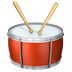 Bagaimana Drum emoji terlihat di Apple.