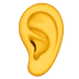 Bagaimana Ear emoji terlihat di Apple.