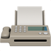 Bagaimana Fax Machine emoji terlihat di Apple.