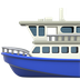 Bagaimana Ferry emoji terlihat di Apple.