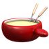 Bagaimana Fondue emoji terlihat di Apple.