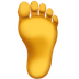 Bagaimana Foot emoji terlihat di Apple.