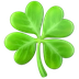 Bagaimana Four Leaf Clover emoji terlihat di Apple.