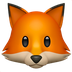 Bagaimana Fox emoji terlihat di Apple.