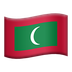 Bagaimana Flag: Maldives emoji terlihat di Apple.