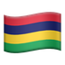 Bagaimana Flag: Mauritius emoji terlihat di Apple.