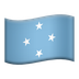 Bagaimana Flag: Micronesia emoji terlihat di Apple.