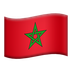 Bagaimana Flag: Morocco emoji terlihat di Apple.