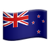 Bagaimana Flag: New Zealand emoji terlihat di Apple.