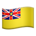 Bagaimana Flag: Niue emoji terlihat di Apple.