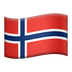 Bagaimana Flag: Norway emoji terlihat di Apple.