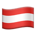 Bagaimana Flag: Austria emoji terlihat di Apple.