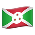 Bagaimana Flag: Burundi emoji terlihat di Apple.