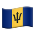 Bagaimana Flag: Barbados emoji terlihat di Apple.