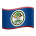 Bagaimana Flag: Belize emoji terlihat di Apple.