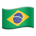 Bagaimana Flag: Brazil emoji terlihat di Apple.