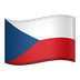 Bagaimana Flag: Czechia emoji terlihat di Apple.